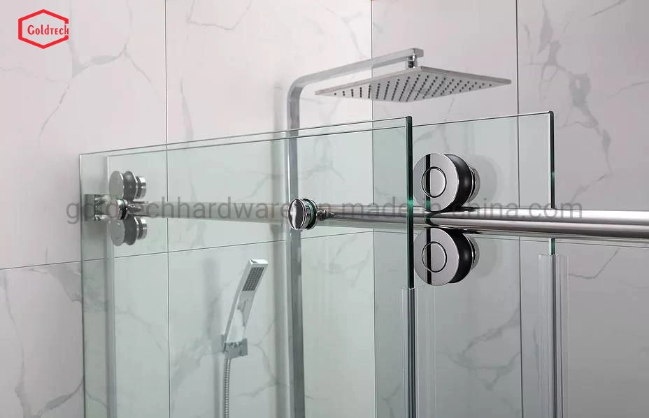 Stainless Steel Glass Hardware Kits Adjustable Sliding Shower Door Track Roller