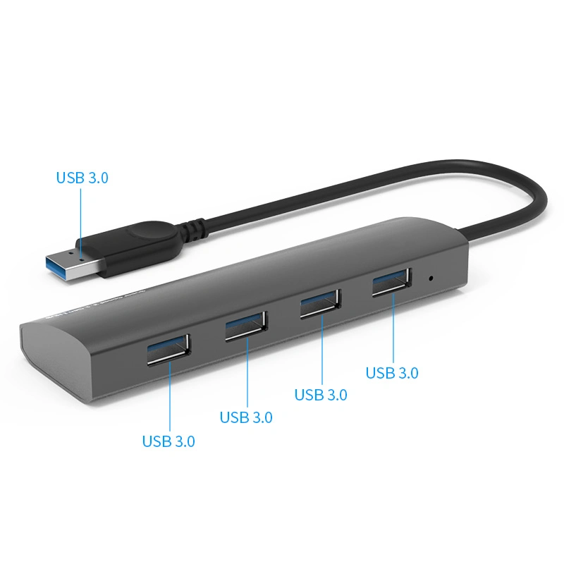 Aluminum Design 4-Port USB-a Hub