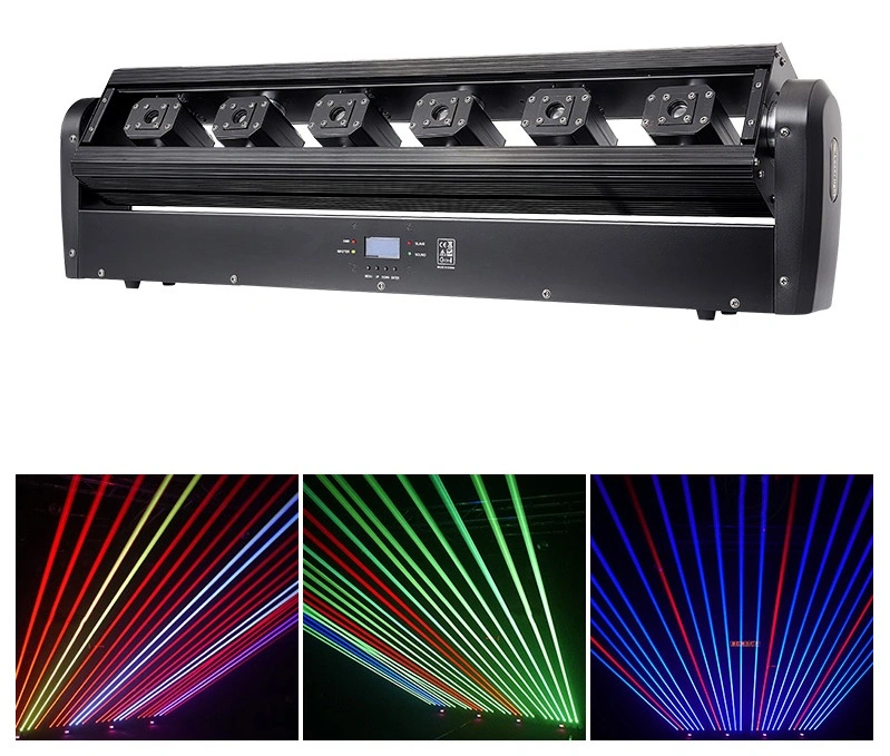 Professional Night Club Laser Light Bar 6X500MW Full Color Laser Bar Moving Head Light DJ Beam laser Lights