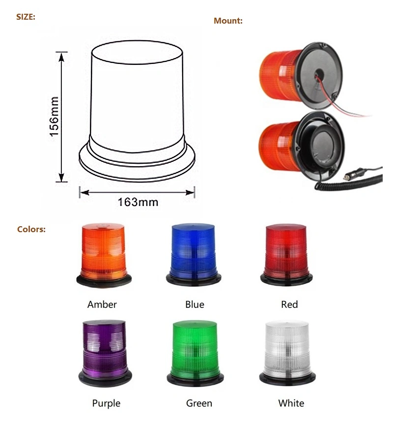 Indonesia Hot Sell Rotary Lamp, Xenon Strobe Light /5050 SMD LED Beacon for Heavy Duty Vehicles