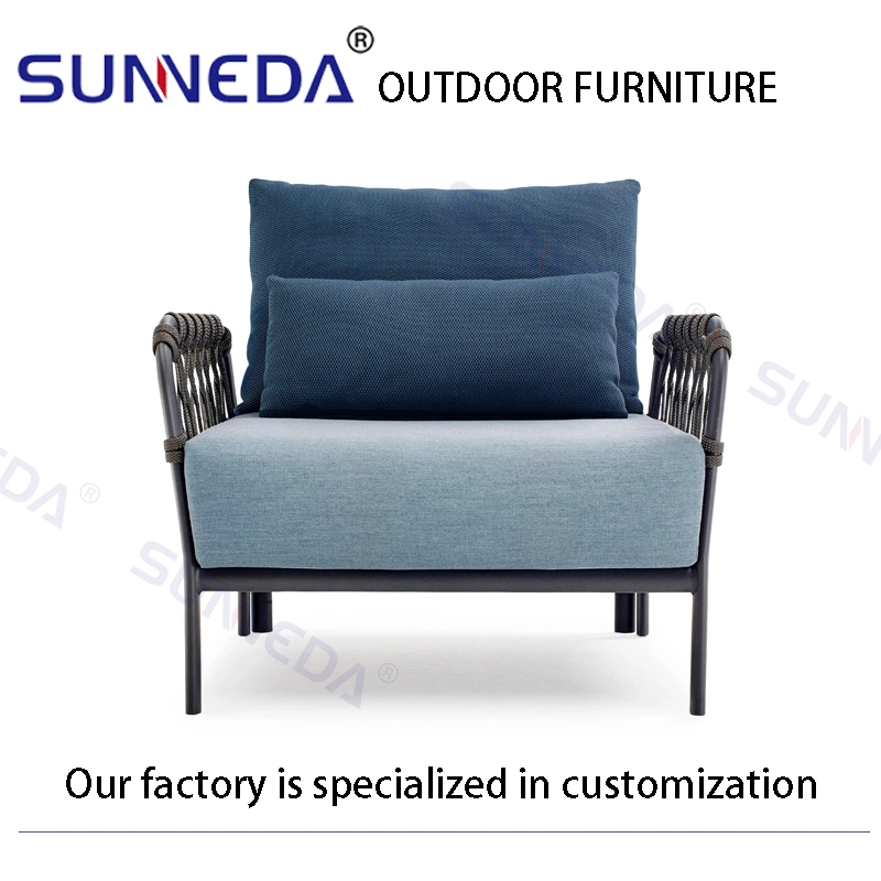 Leisure Hotel Patio Outdoor Aluminum Upholstery Sofa Furniture