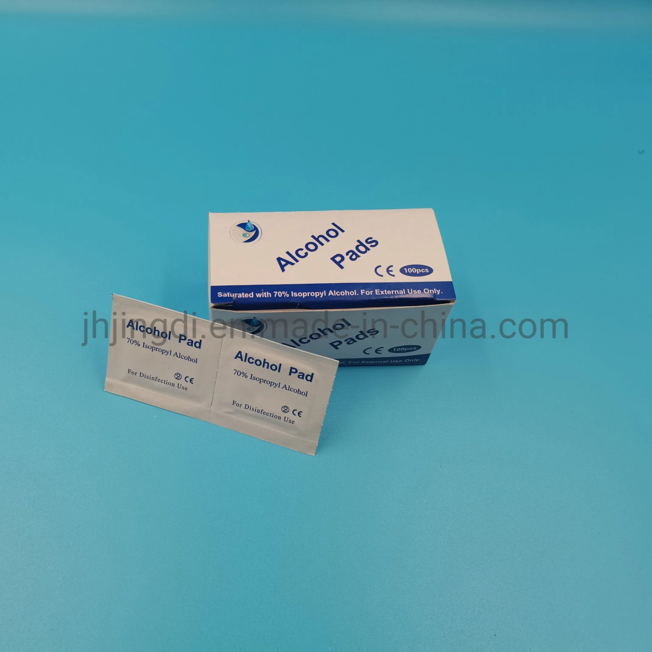 Direct Manufacture of 70% Isopropyl Alcohol Prep Pad Alcohol Swab 100 PCS/Box/200PCS/Box- Individual Package 6X3cm/6X6cm/10X10cm Vaccination Accessories