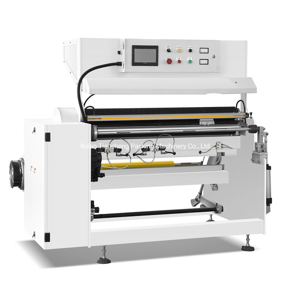 Factory Tcj-RS Automatic Gift Paper/Plastic Film Roll Rewinding Shrink Wrapping Machine