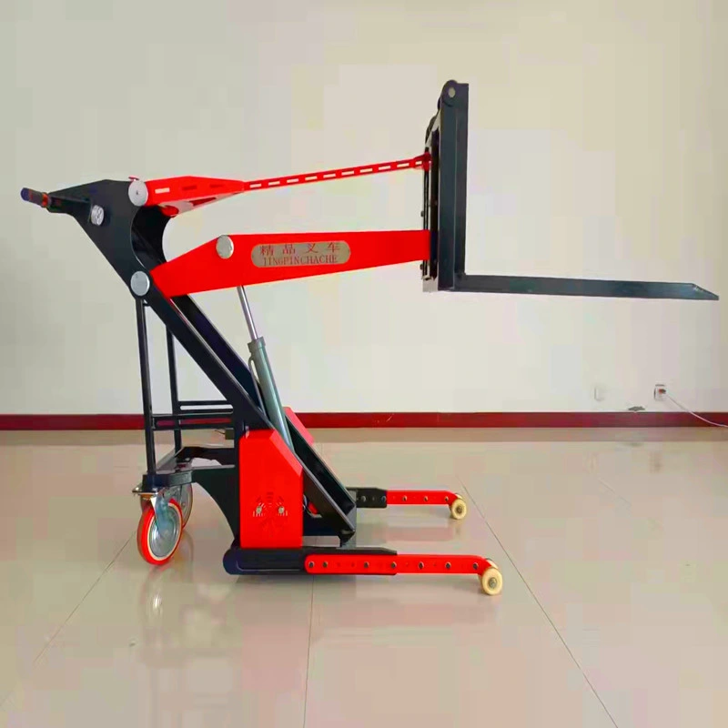 Hydraulic Hand Lift Pallet Forklift 0.5 Ton Semi Manual Stacker