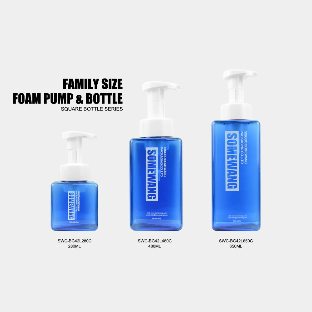PETG Custom Square Foam Bottle with Foamer Pump