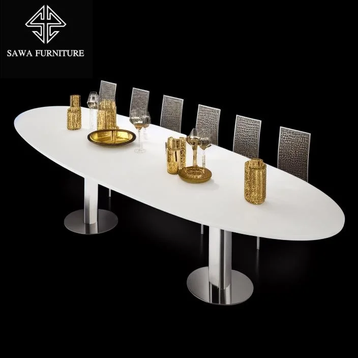 Stainless Steel Gold Dining Room Set Table for Banquet and Hotel Wedding Recepation Half Moon Dining Table Wedding