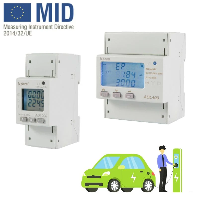 MID Single Phase Three Phase Electric Energy Power Meter for EV Charger