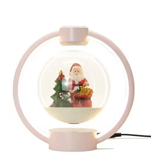 360 Rotating Magnetic Levitation Floating Christmas Gift Night Light Decoration