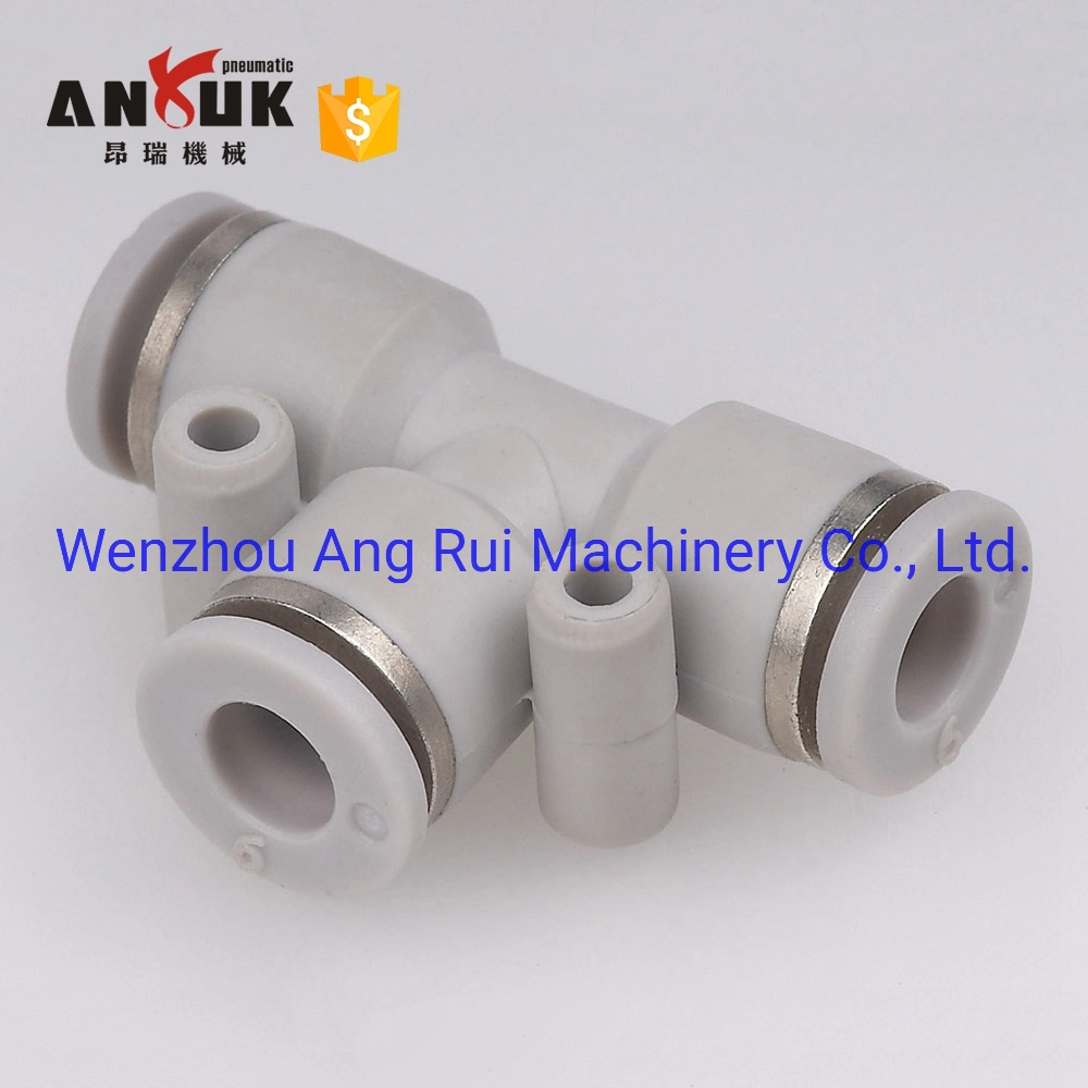 Pneumatic Fitting (PE) E Type 3 Way Plastic Push in Connector