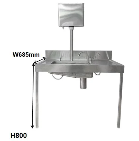 Factory Customize Wall Mounted Induction Manual Hand Wash Sink Basin Hospital Surgical Scrub Sink for Sale