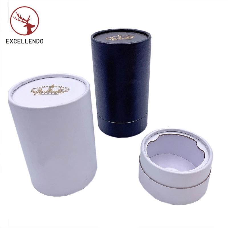 Custom Cosmetic Luxury Fancy Paper Cardboard Round Box Gift Box Perfume Packaging with Hot Stamping