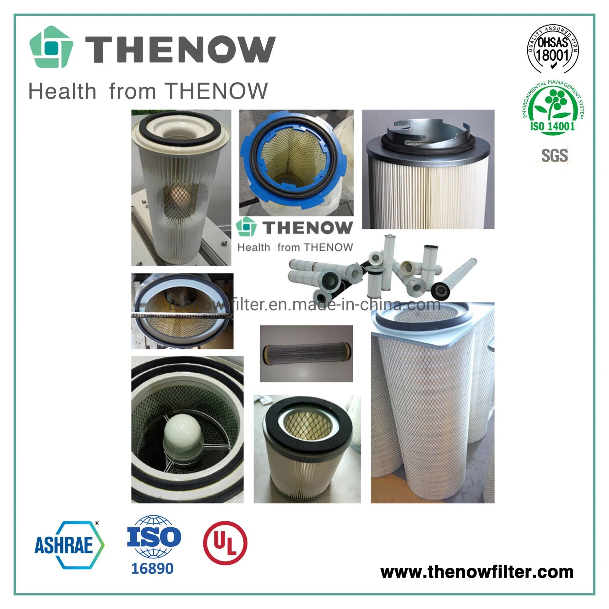 Industrial Dedusting Air Filter Cartridge for Various Dust Collectors