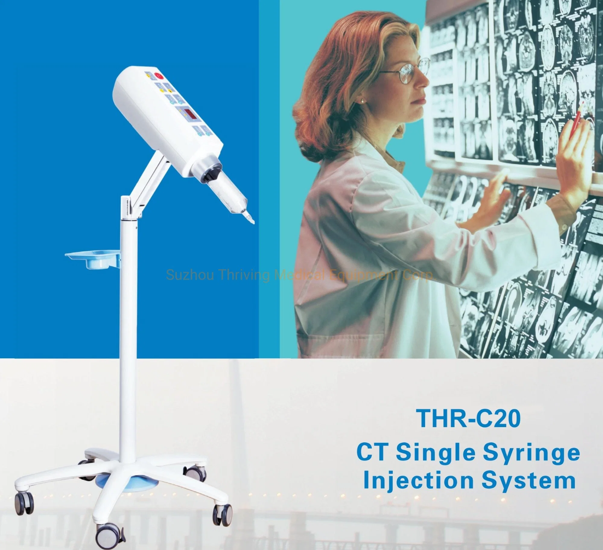 Medizinisches Kontrastmittel-Injektor-Einzelspritze-CT-Injektionssystem CE Genehmigt