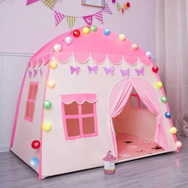 Kids Fordable Playhouse Double Door Design Multi-Color Indoor Child Toy Tent Outdoor Playground Christmas Gifts Toy Tent