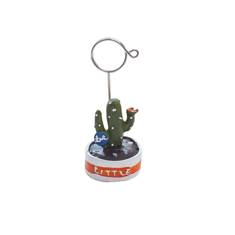 Table Resin Cactus Card Holders Photo Holder Stands Place Paper Menu Clips