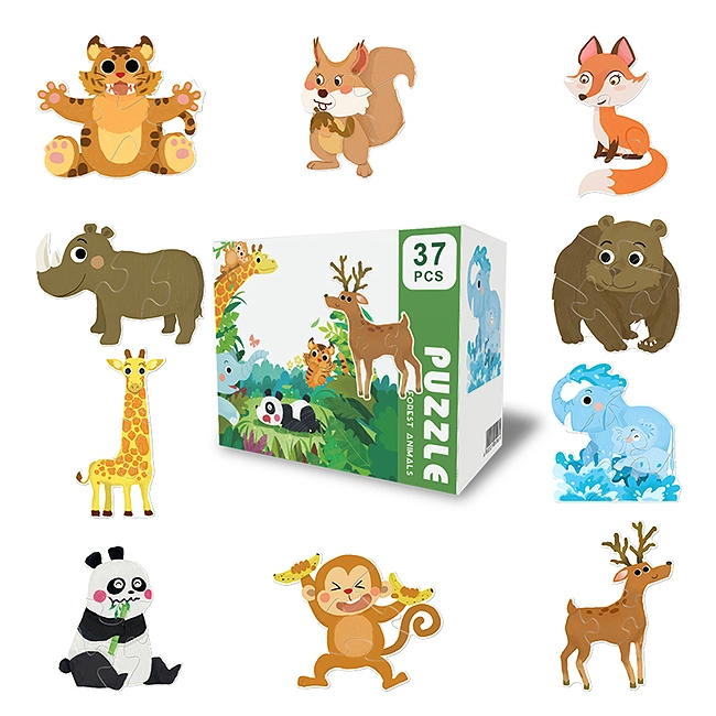 Puzzle de rompecabezas con forma de animales personalizado para niños