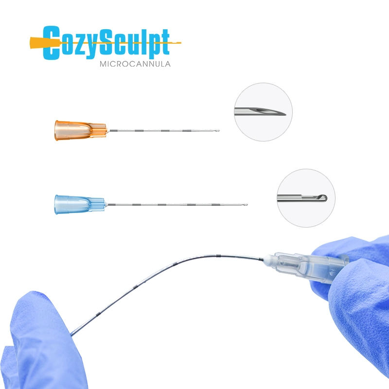 Sicherheit Schönheit Produkt Cozysculpt heißen Verkauf 25g 38mm 27g 50mm Stumpfe Spitze Micro Kanüle Nadel Microkanüle für Schönheit