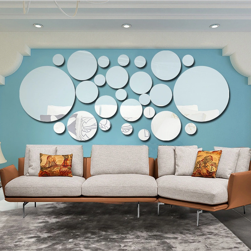 Geometric Circle Mirror Wall Sticker Removable Acrylic Mirror Wall Decoration for Home