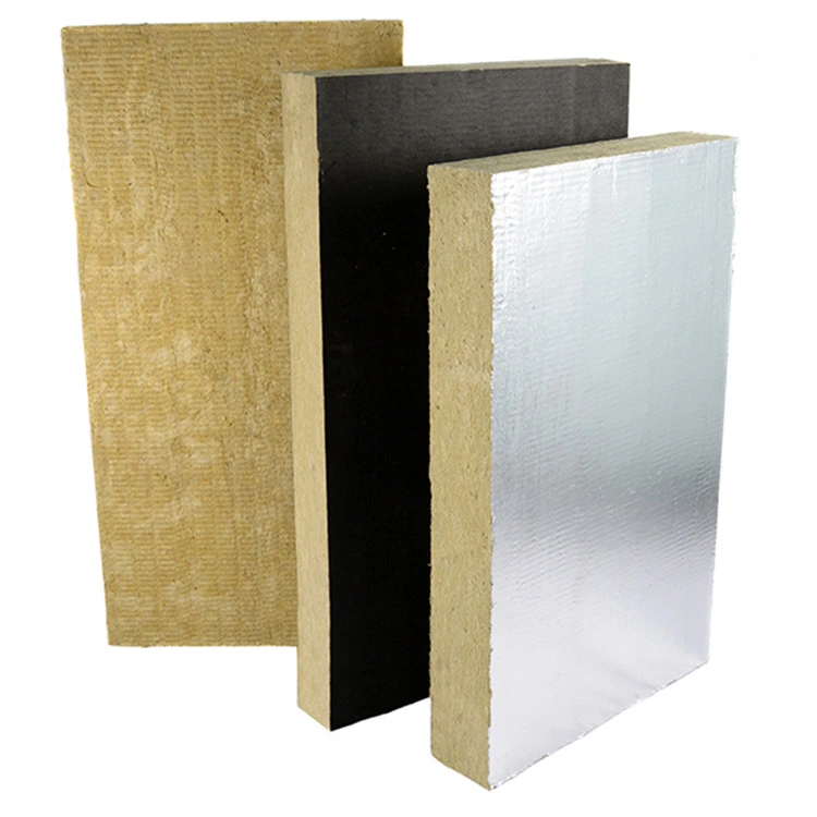 Heat & Cold Insulation Glass Fiber Faced Aluminum Foil Packaging Rock Wool Board