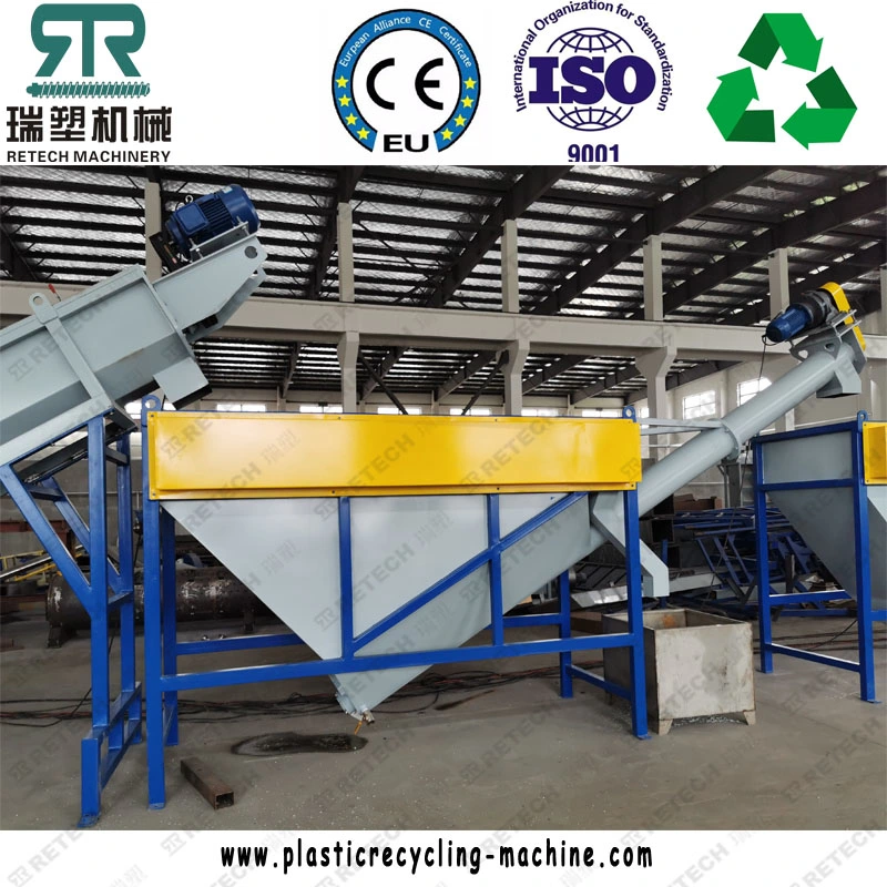 Retech Water Ring Cutting Waste Plastic Film PP PE LDPE HDPE Pet Drink Bottle Flakes Crushing Washing Dewatering Recycyling Machine