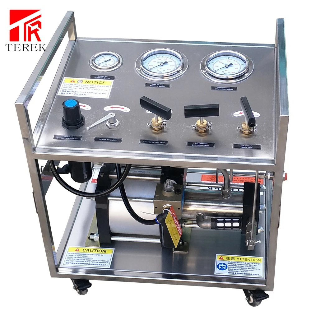 Terek Brand High quality/High cost performance 320 Bar Output Portable Pneumatic Driven Gas Booster Unit for Gases Transferring