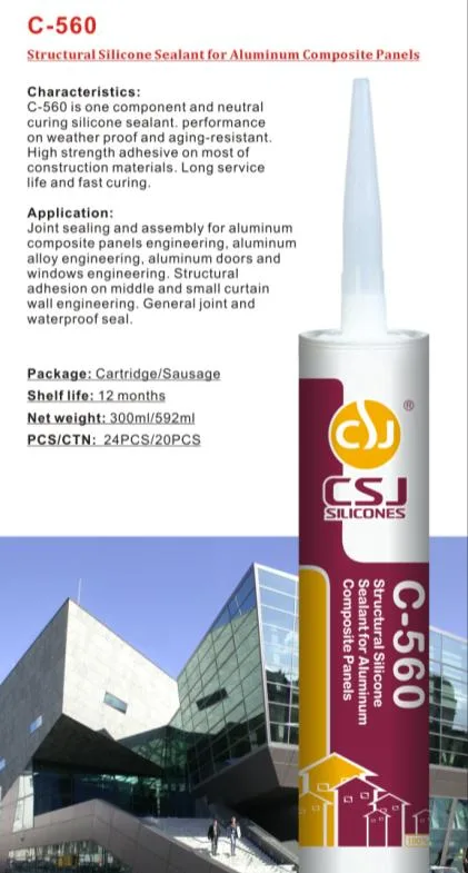 Long Service Time Silicone Sealant for Aluminum Structural Adhesive