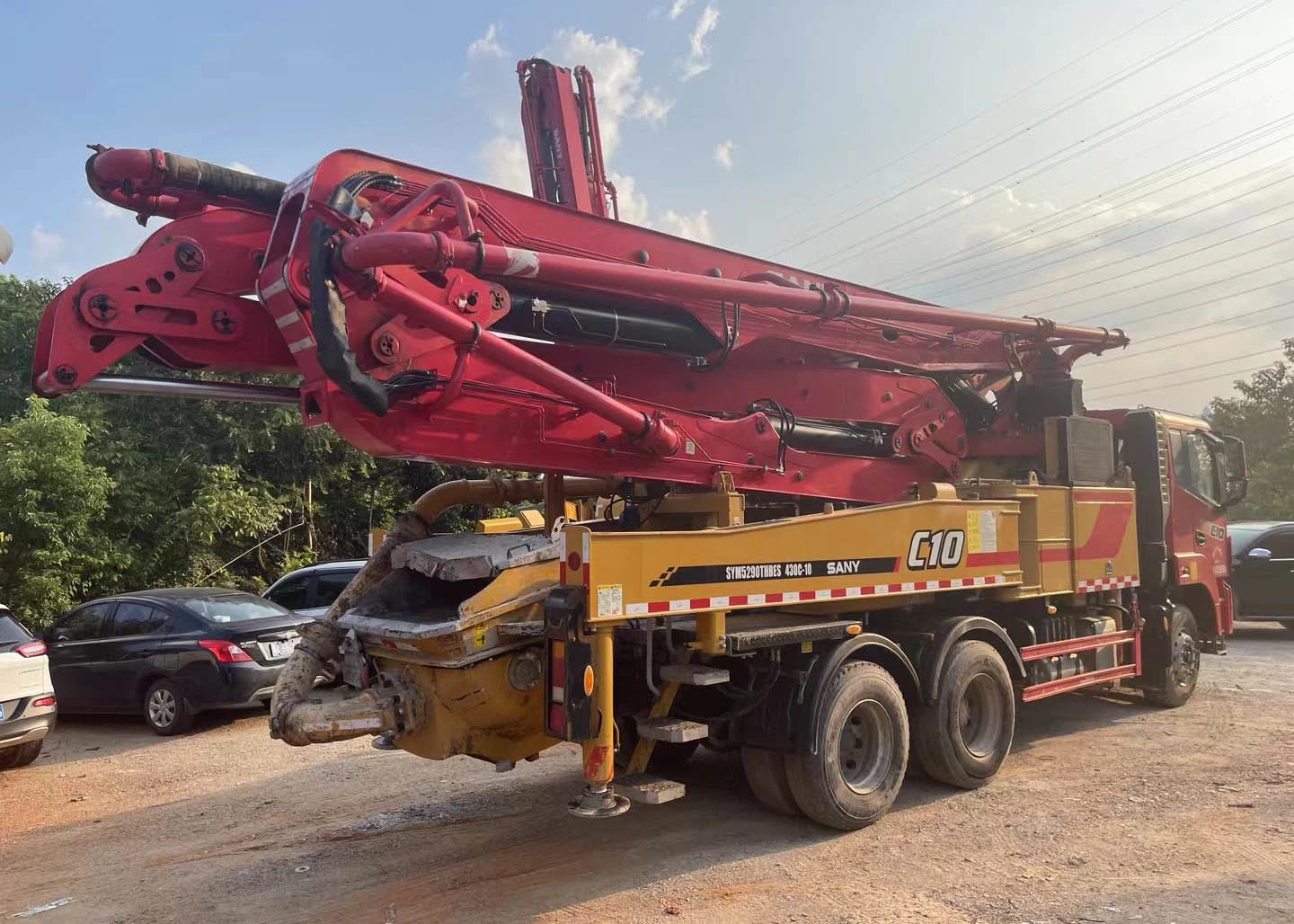 2020 Sanys Sym5290thbes 62m bomba de hormigón de segunda mano montada en camión Maquinaria de hormigón usada