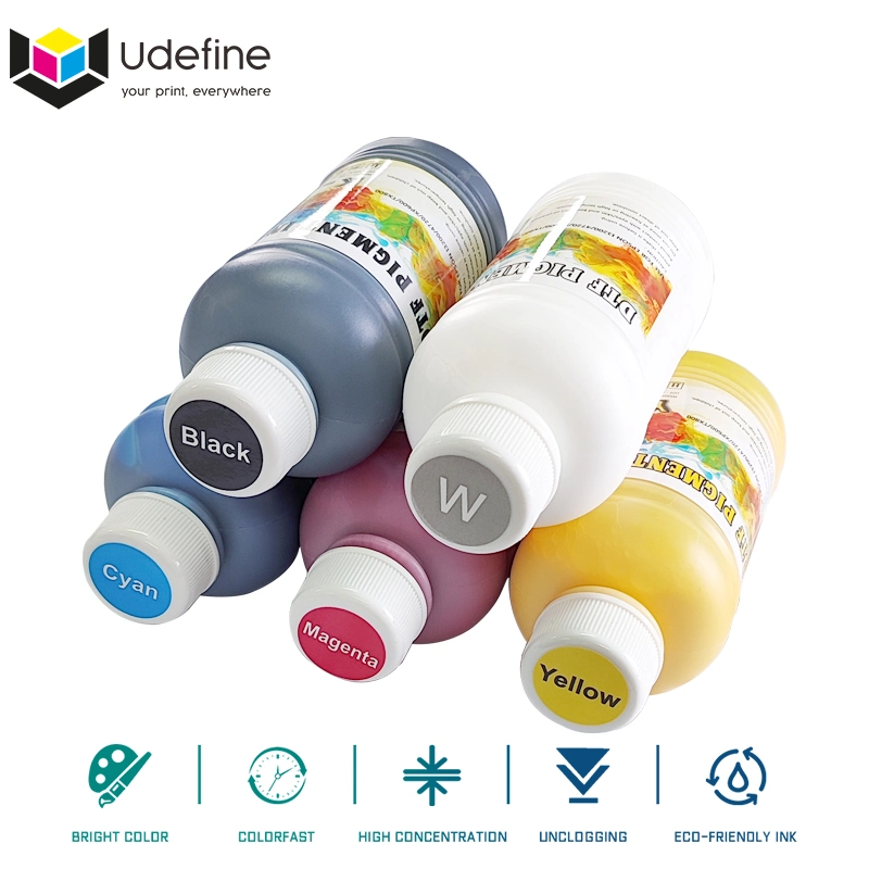 Udefine Dtf Ink Cmyk+White Dtf Ink Dtf Ink XP600 I3200 Dtf Ink 5/7 Color Dtf Ink for Epson XP600 I3200 Dtf White Ink Tank