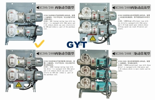 CE Approved Gear Box Driving Machine Used for Building Construction Hoist