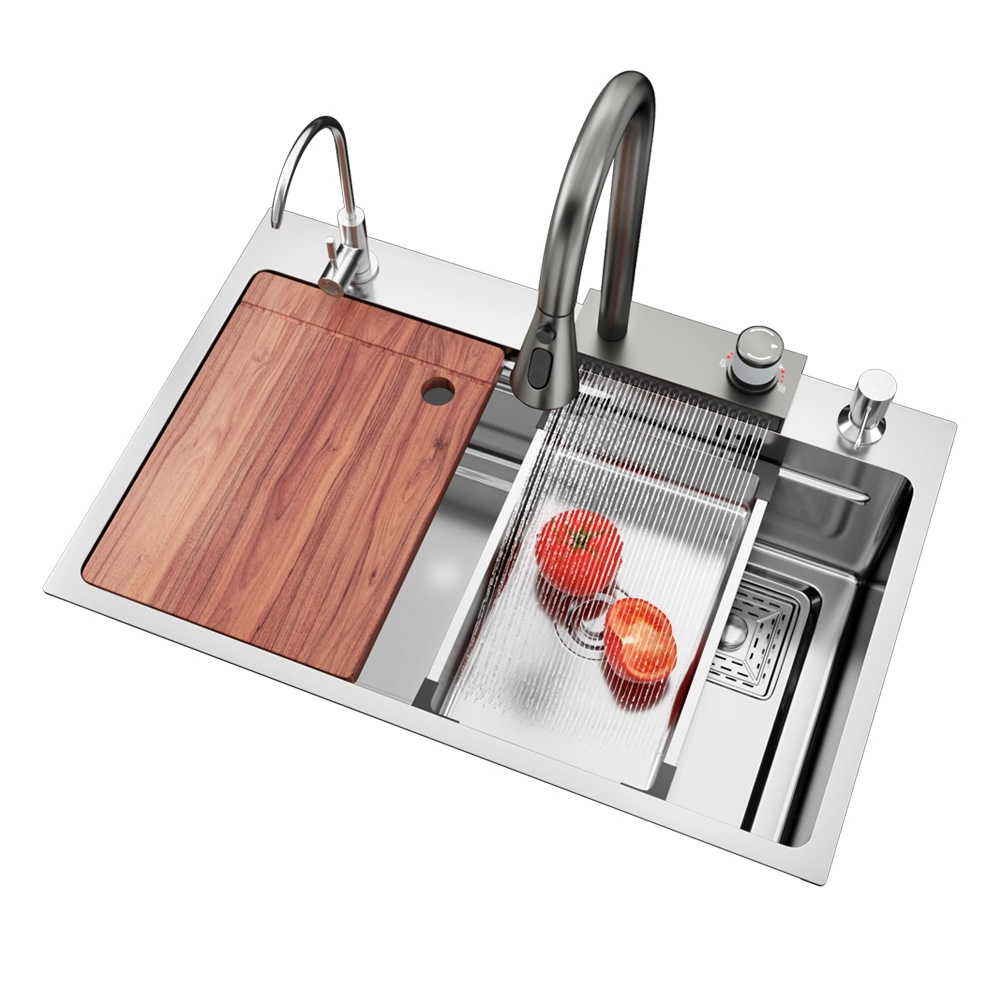 High quality/High cost performance  Home Kitchen Stainless Steel Handmade Muti-Function Custom Sink