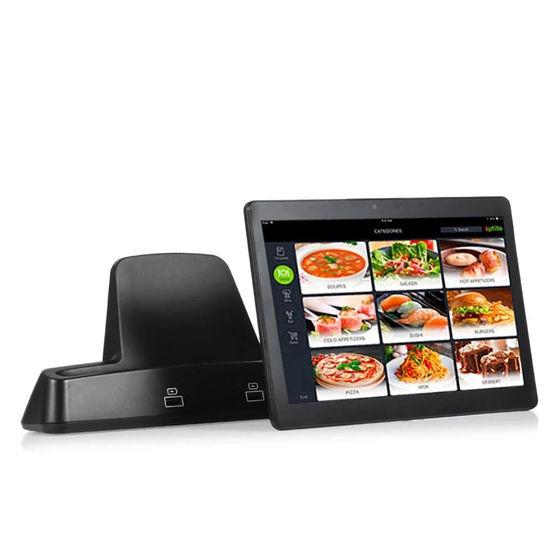 Restaurant Tablet 10 Inches Android Tablet PC with Wireless Charging Holder for Restaurant Hotel Services