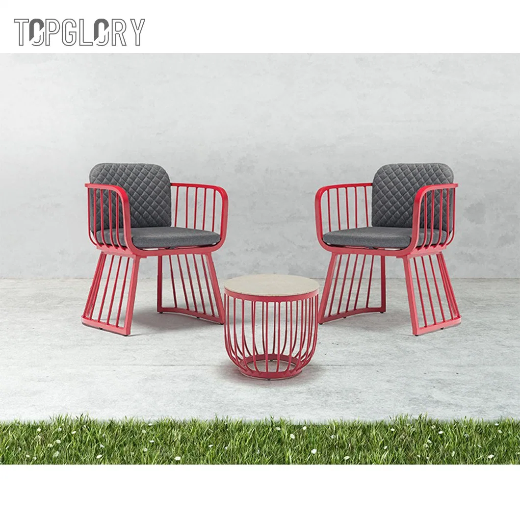 Modern Special Design Leisure Aluminum PE Rattan Wicker Garden Home Coffee Table and Sofa Outdoor Sofa Set