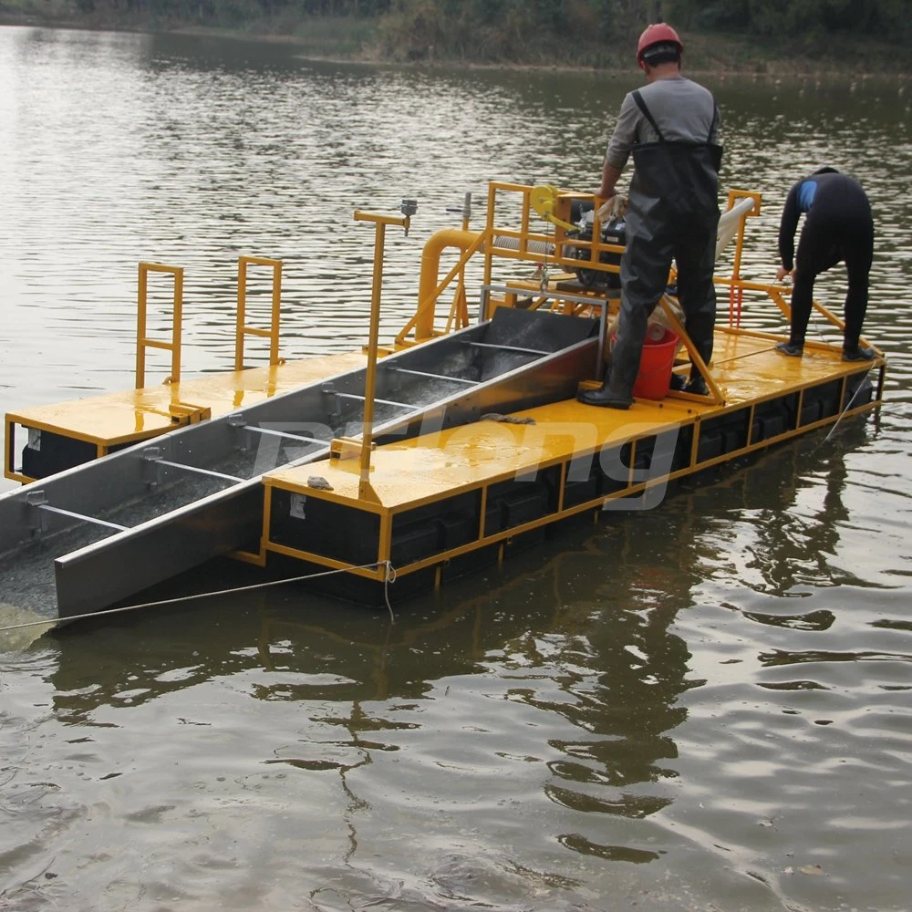 Draga de oro de 6 pulgadas Equipo de minería de oro aluvial Concentrador de oro Dragado de chorro de energía Minería de oro en placeres de río Separador de gravedad de oro