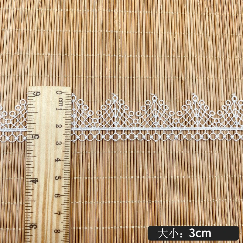 Single Side Lace Accessories DIY Hollowed-out Polyester Yarn Barcode Triangle Computer Embroidery Garment Accessories