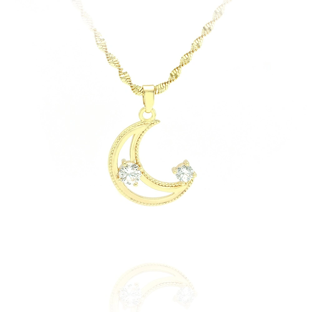 New Moon Necklace Earring Set Romantic Gold Plated Jewelry Sets for Women