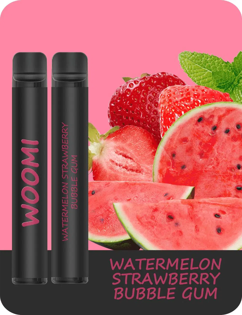 Woomi Mesh Coil Disposable/Chargeable Vape Rock 850 Puffs 3.5ml E-Liquid 50mg 5% Nicotine Vaporizer