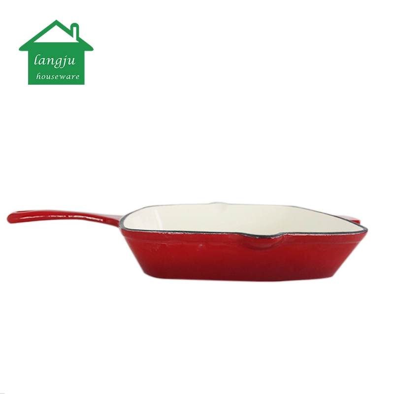 Timeless and Durable Enamel Cast Iron Square Grill Pan