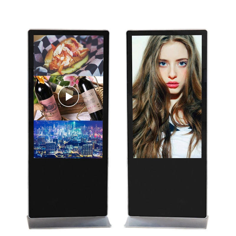 Semi Outdoor Ad 40-50 Inches Indoor Advertising Media Player Vertical Kiosk