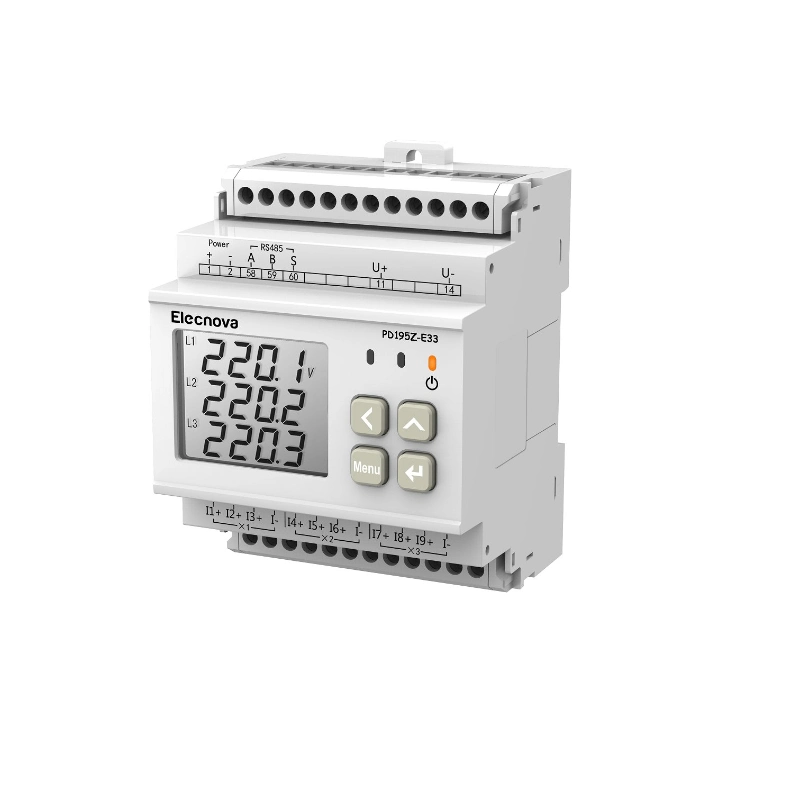 DIN Rail Mounted LCD Display Remote Power Monitoring Device