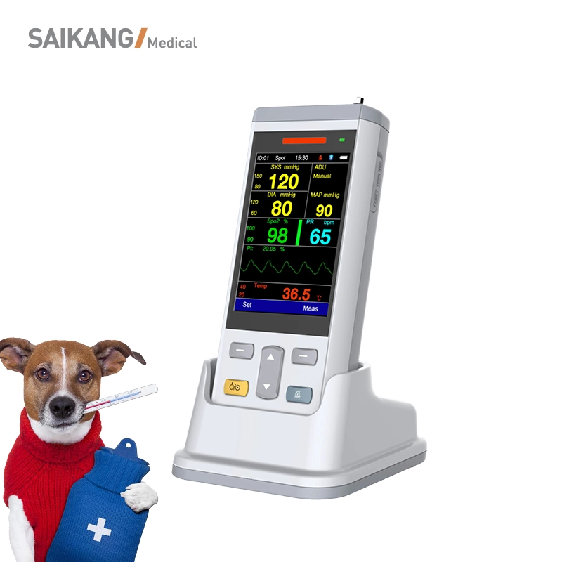 Sk-Pvm01 Saikang Veterinary Patient Blood Pressure Equipment Multiparameter Mini Veterinary Monitor