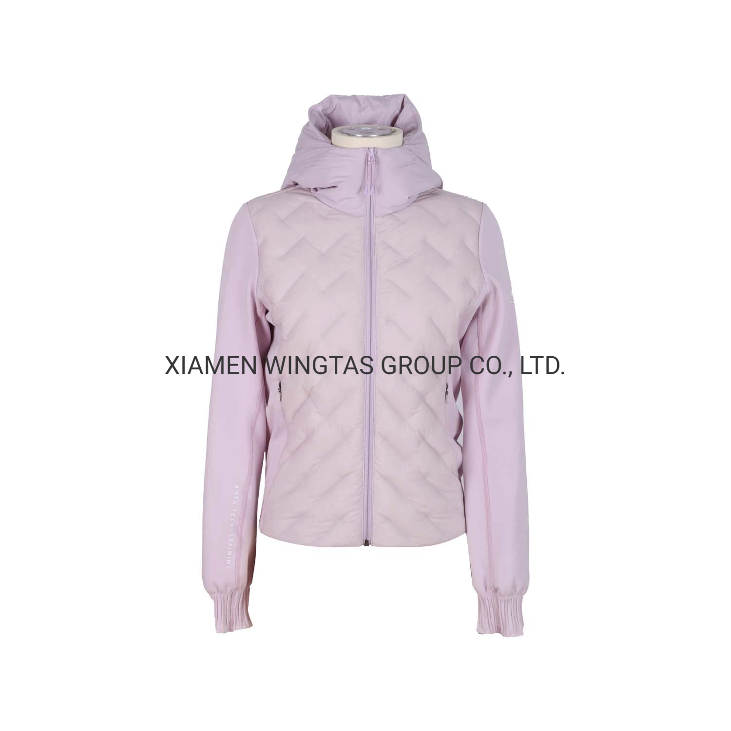 Custom Fashion Wingter Women Puffer Knitted Apparel