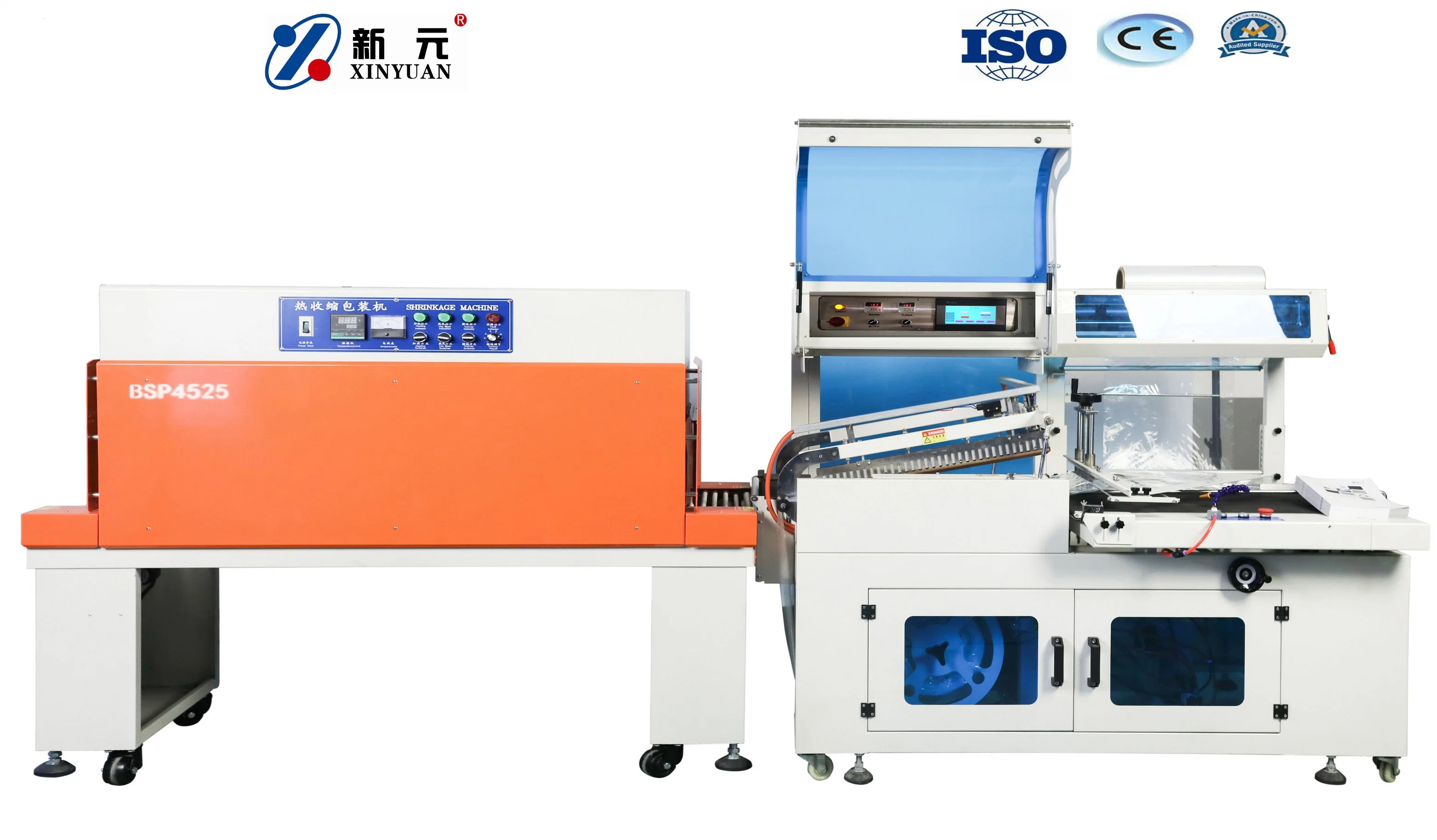 POF Film Automatic Heat (hot) L Type Sealer Sealing and Shrink (shrinkable) Shrinking Wrapping (Wrap) Wrappper Package/Packaging/Packing Packer Machine