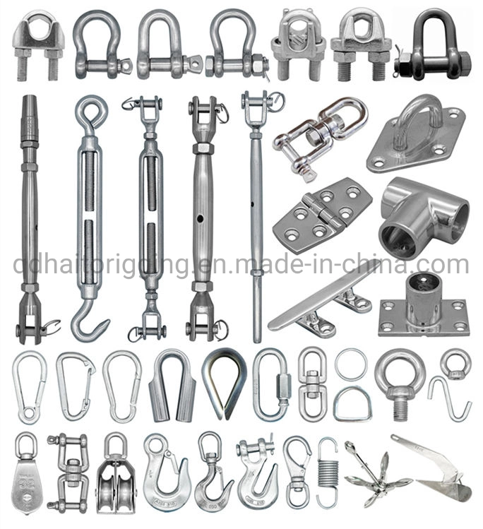 Shackle, Wire Rope Clip, Turnbuckle, Hook, Rigging Hardware and Marine Hardware