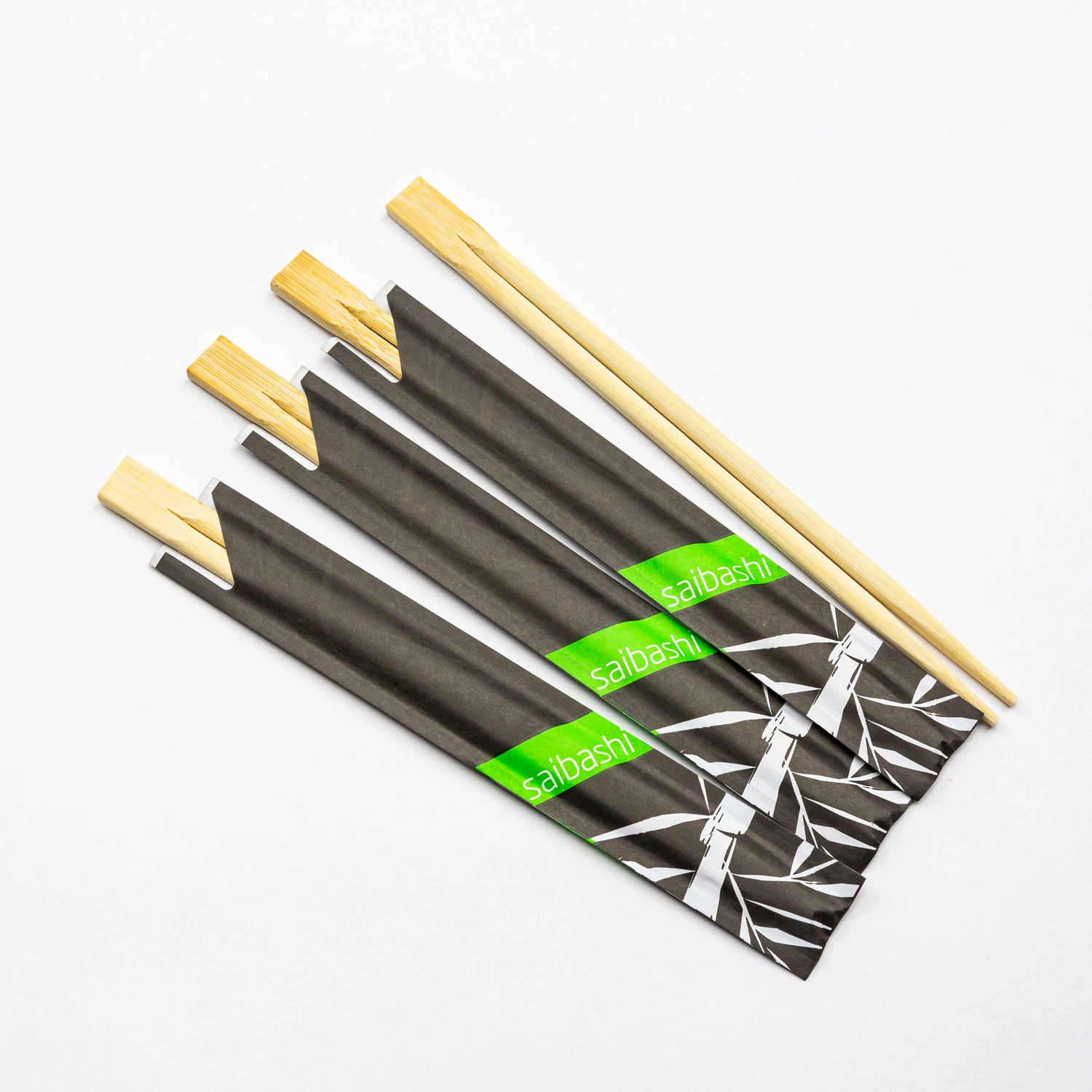 Disposable Bamboo Chopsticks with Color Printing Paper Cover