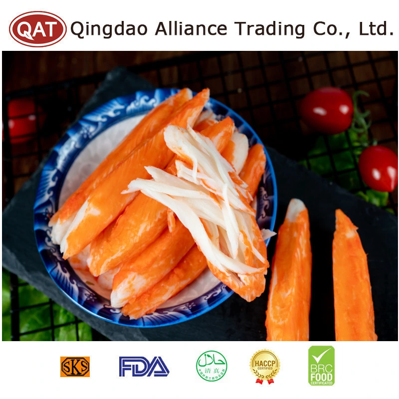 High Grade Frozen Coated Surimi Tempura Fried Crab Stick/Frozen Imitation Crab Stick Surimi by Factory Direct Selling