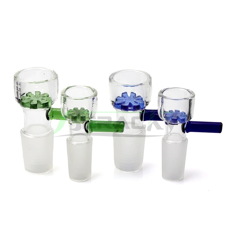 Wholesale Cost-Effective Snowflake Glass Bowl Piece for Glass Water Pipes