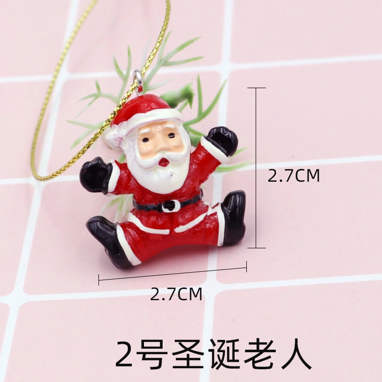 Amazon Hot Sale Creek Polish Santa Claus Figurine Resin Hanging Father Christmas Ornament for Holiday Decoration