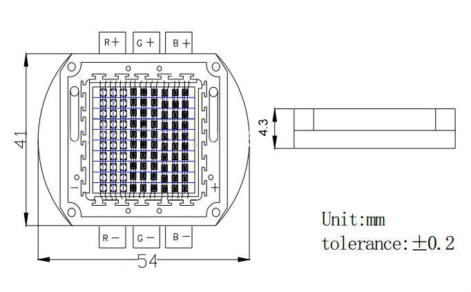 Wholesale/Supplier 10W 20W 30W 50W 60W 90W 100W RGB RGBW High Power LED Chip Module