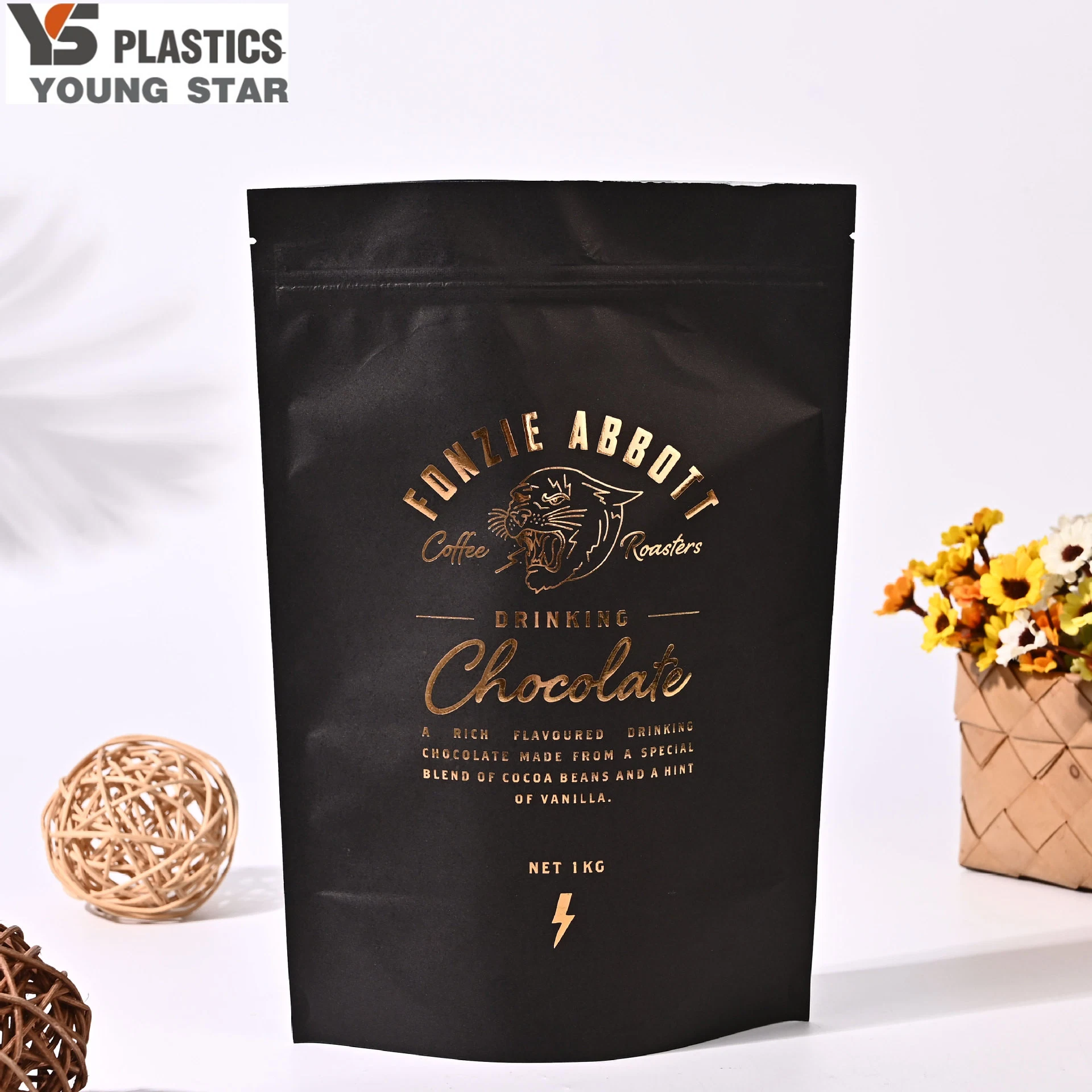 Plastic Food Packaging Stand up PLA PE Snack Tea Fruit Coffee Pack Ziplock Frosted Doypack Bag Gift Pouch