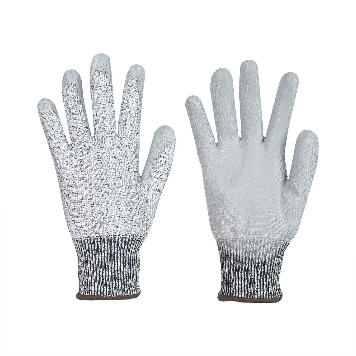 ANSI A7 Hppe and Glass Fiber Anti Cut Resistant Gloves with PU